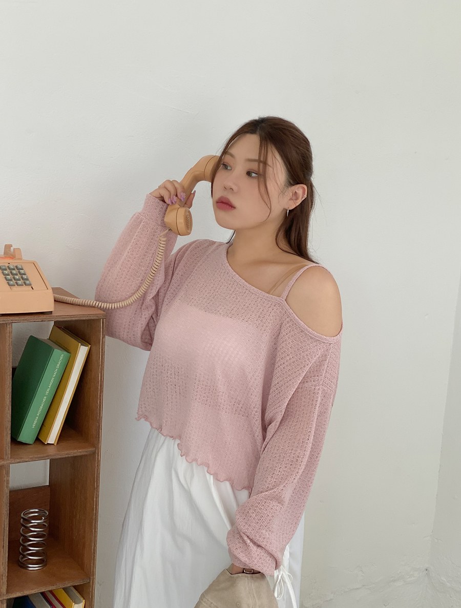 [EVELLET]フォーミアンリネンシーツルークロップドティーシャツ