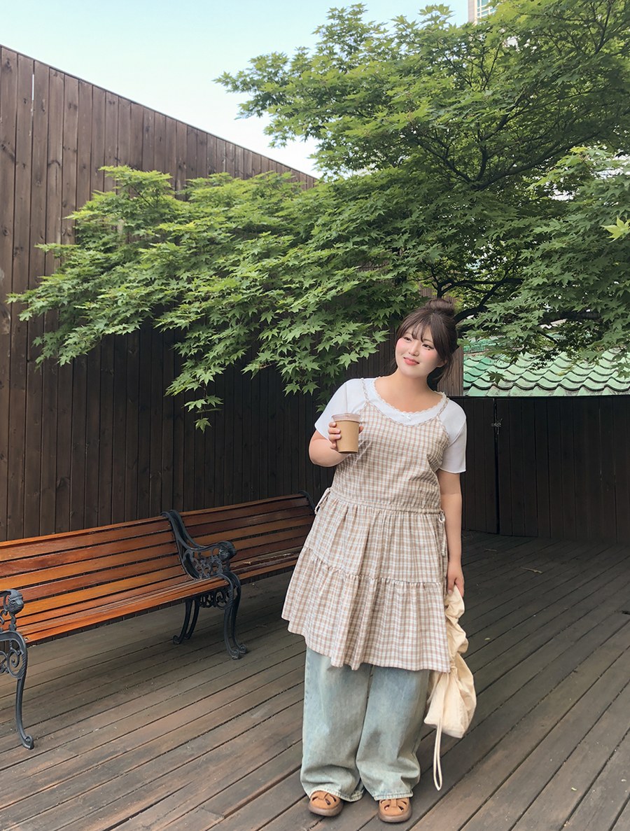 ミューヒデン チェック ヴィスティエ カンカン ワンピース