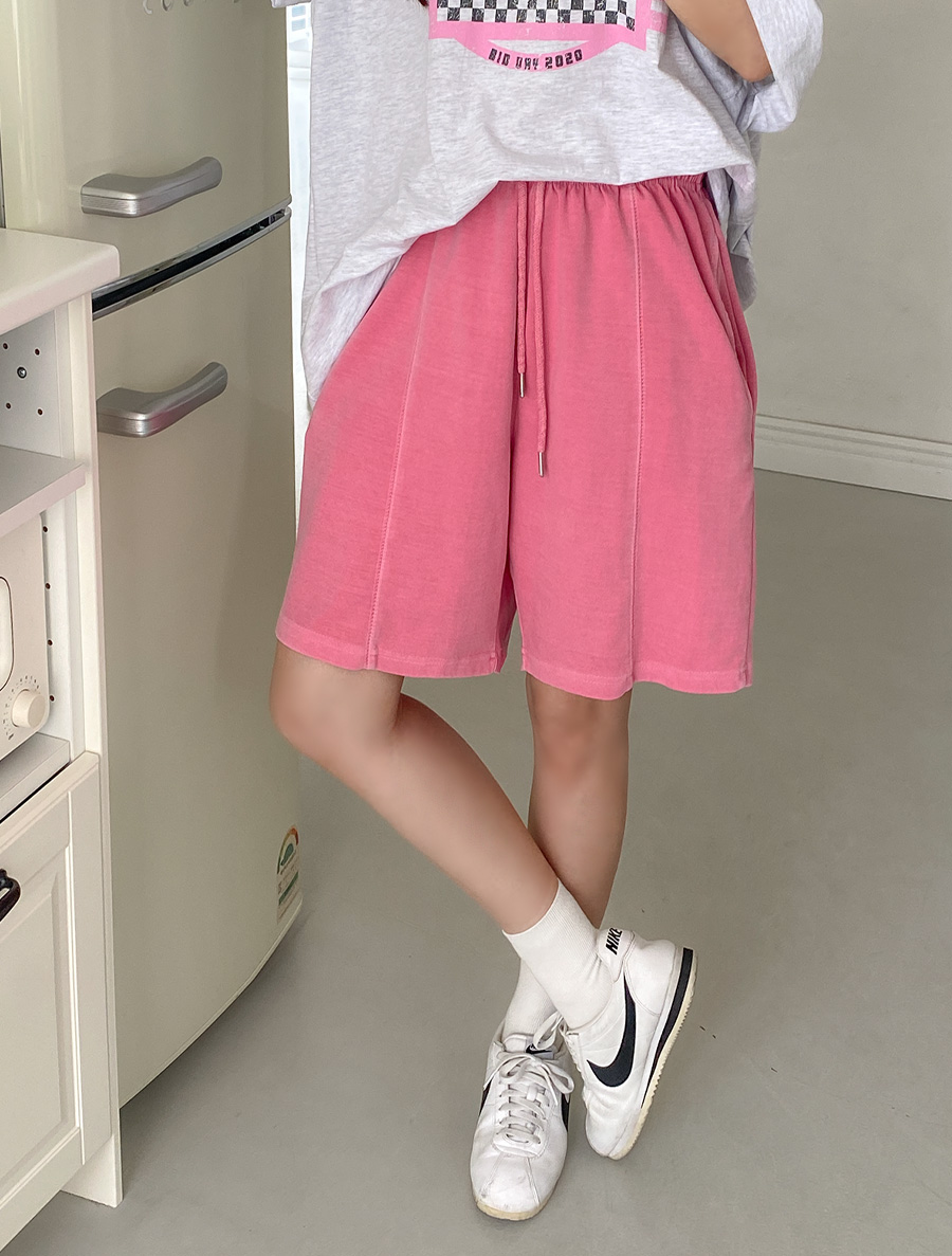 ビハゼンピグメントステッチ5分丈ウエストバンドパンツ