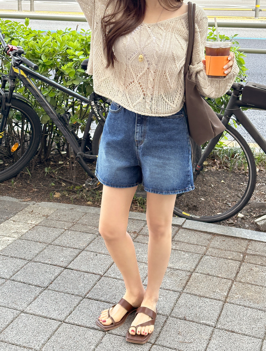 ジェミュエン４分丈デニムパンツ