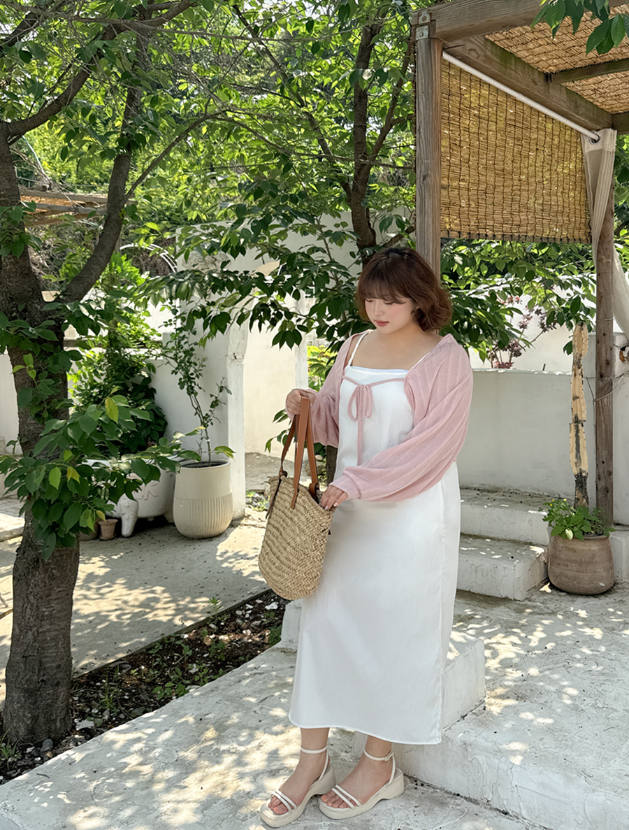 ヘモアナイロンビスティエロングワンピース