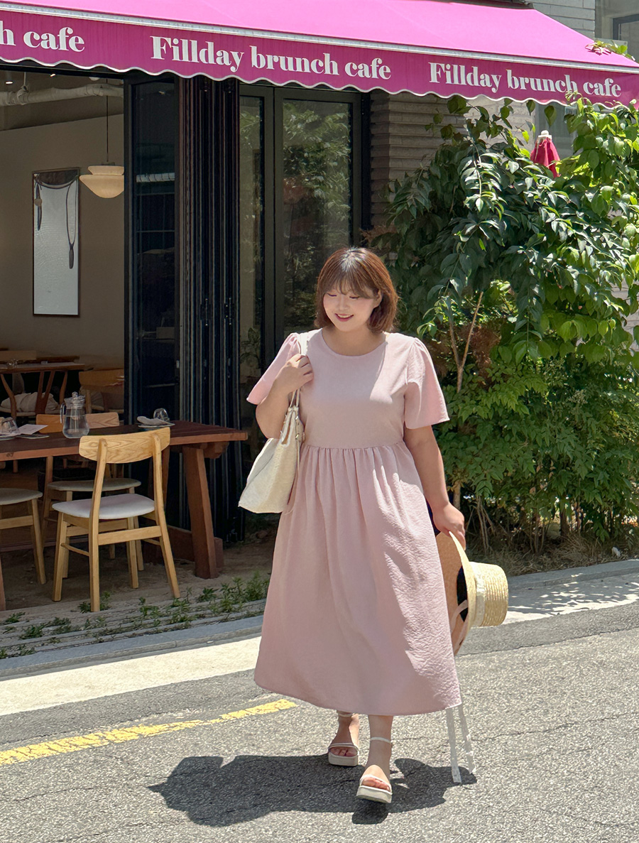 ネイレンシャーリングパフロングワンピース