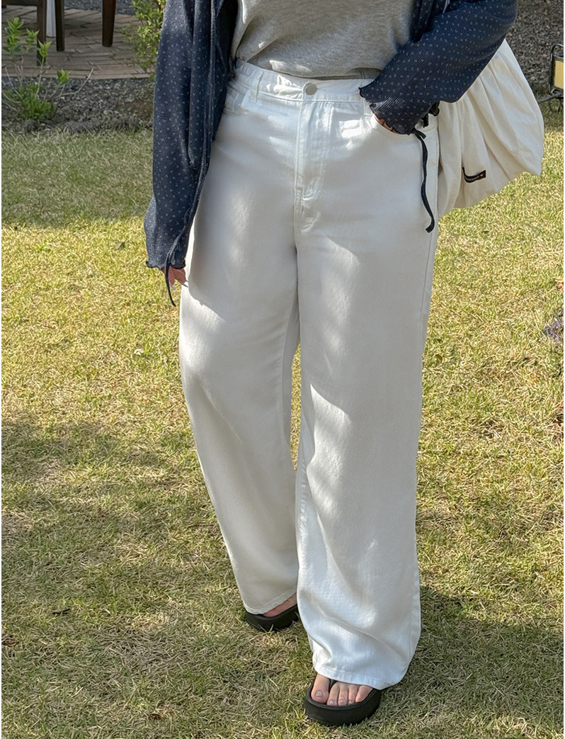 オリンブ長さ別ワイドテンセルパンツ