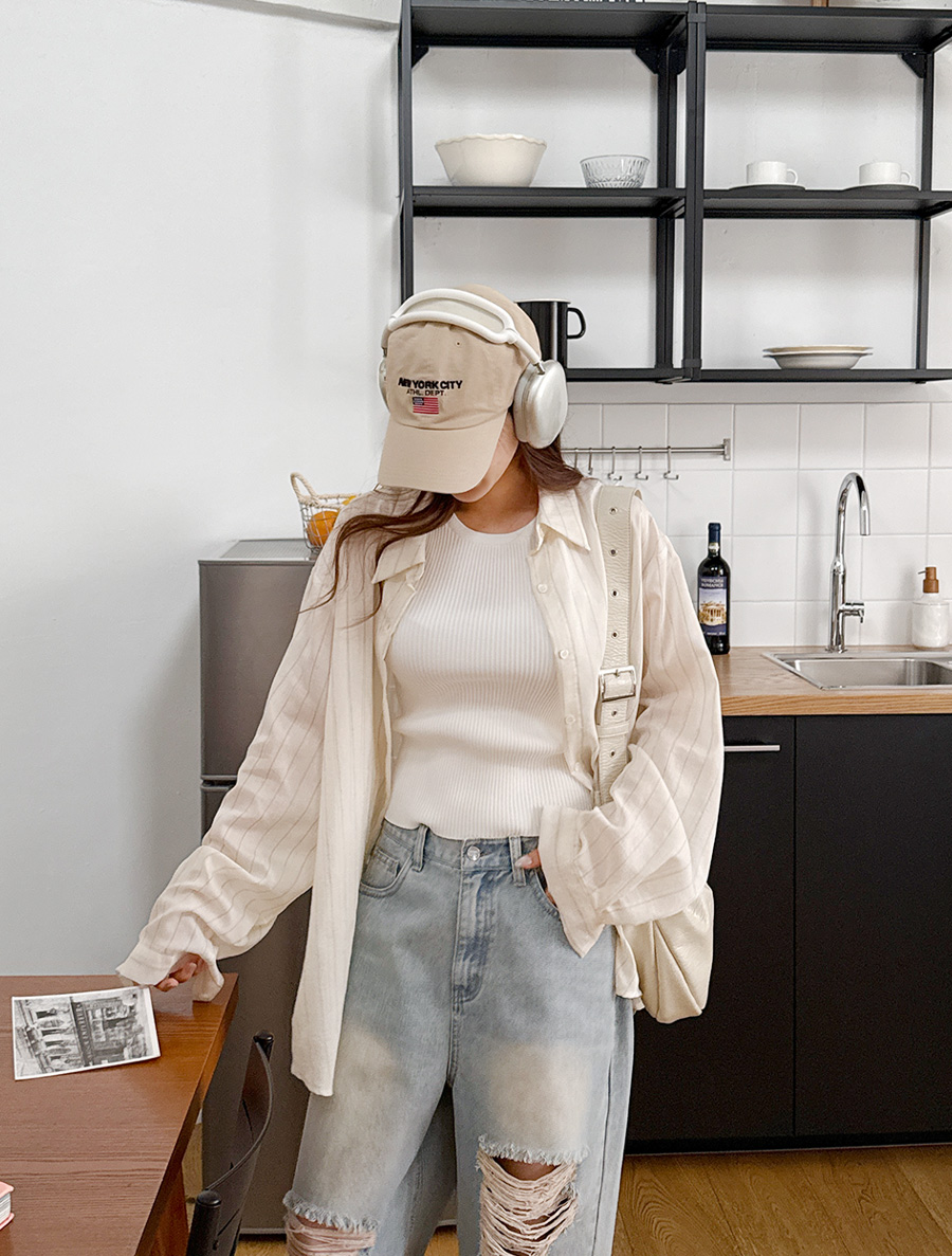 トゥルセン スタイル リネン ロングシャツ