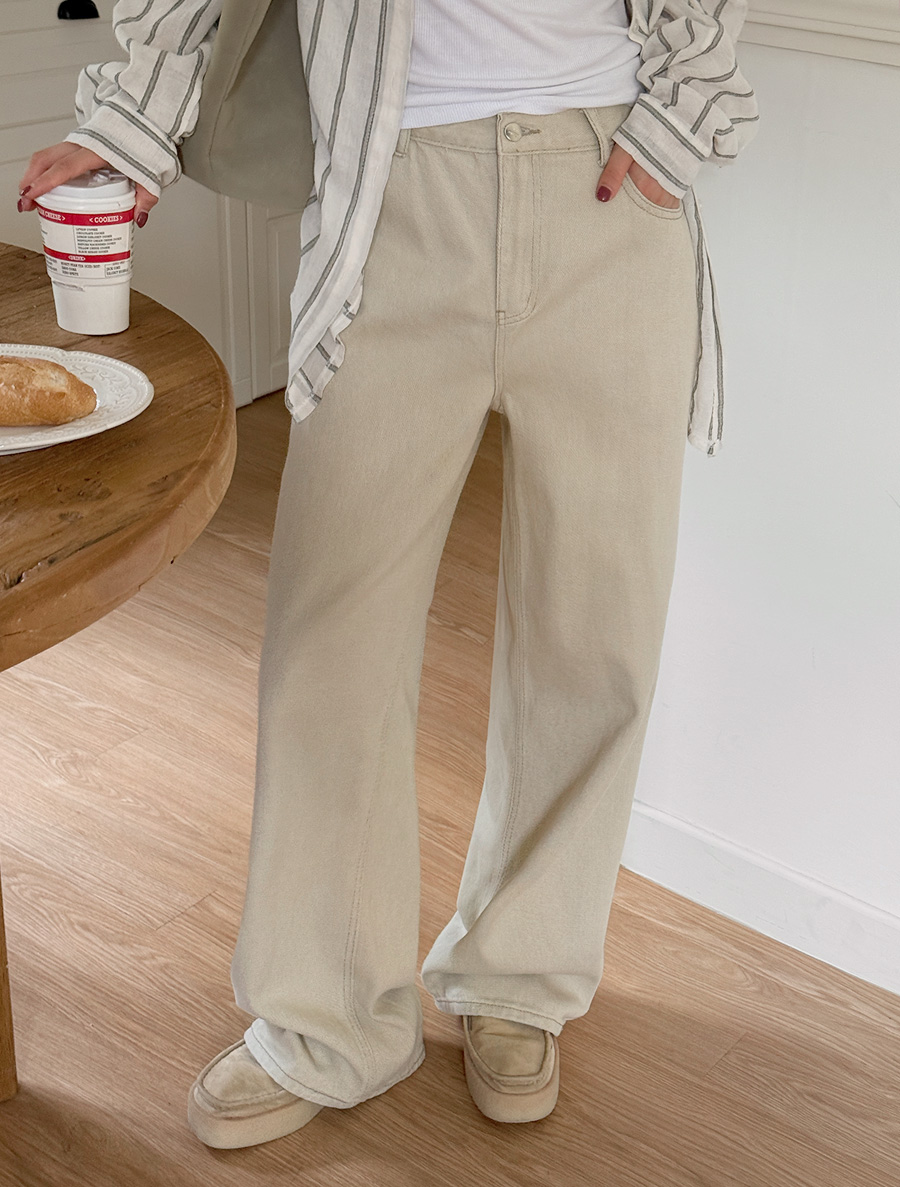 [日常パンツ]ユネントワイドコットンパンツ