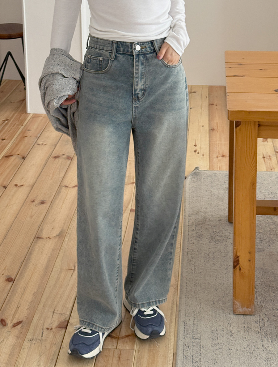 [日常パンツ]ミエンプの長さ別ワイドデニムパンツ