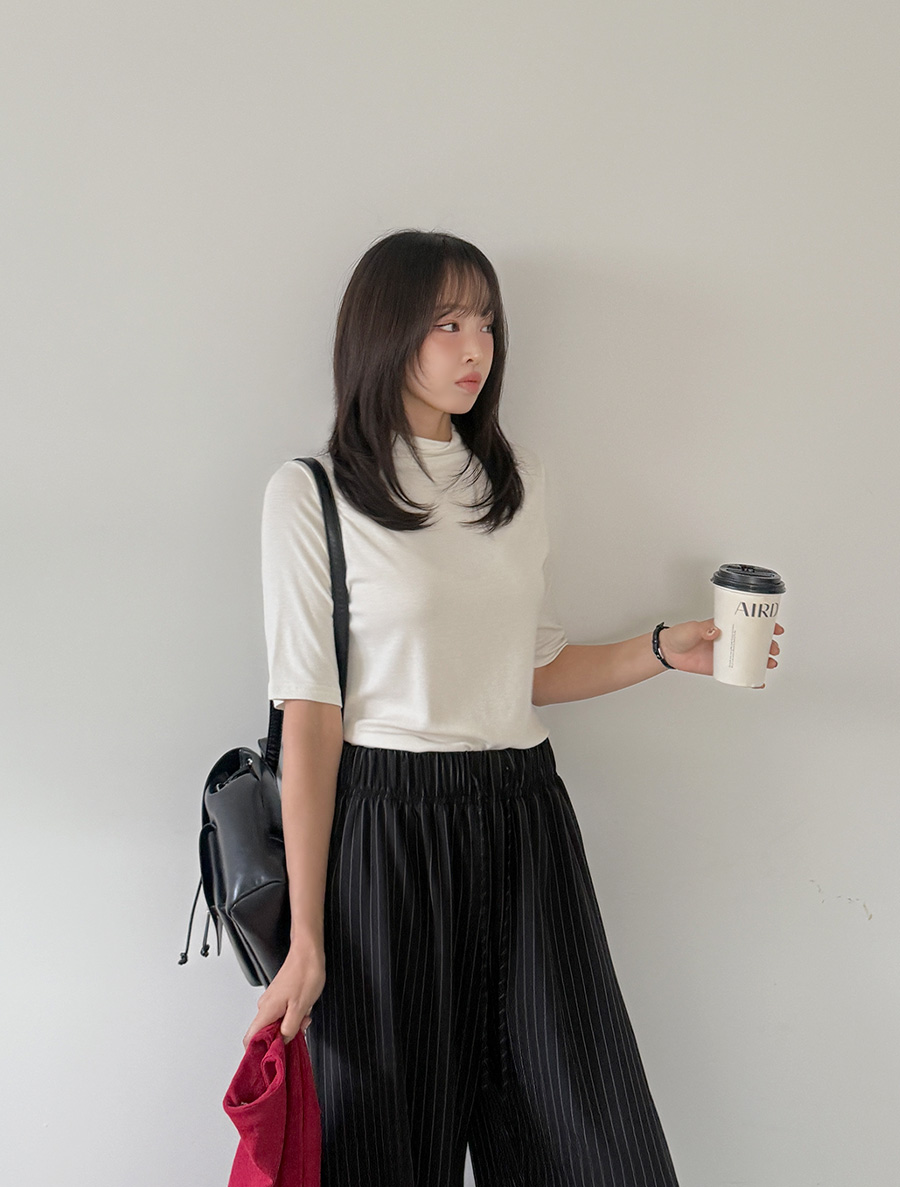 ハーモア ゴルジ モックネック スパンティーシャツ