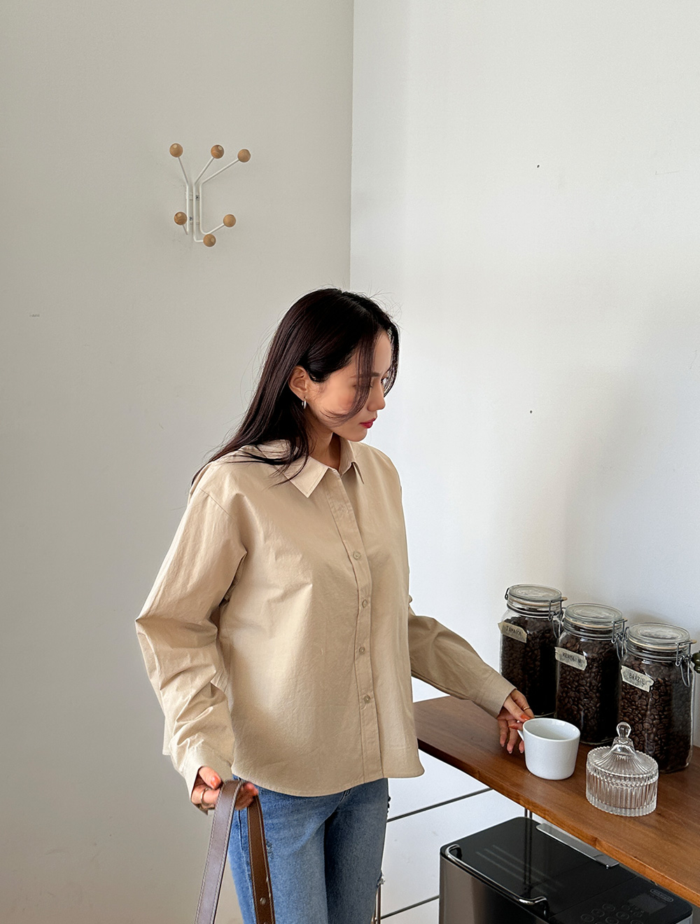 [EVELLET]トゥモンディアンバランスコットンシャツ