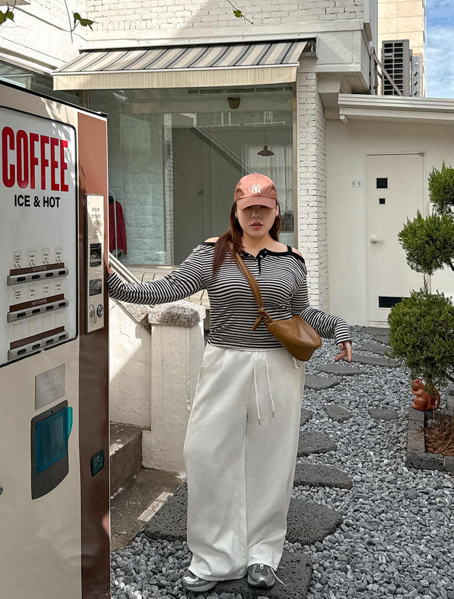 エルビュー長さ別キーリングコットン＆デニムパンツ