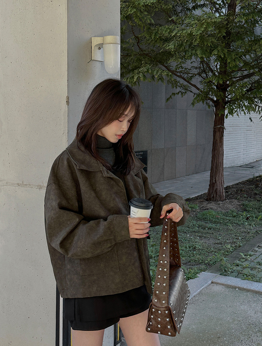 レミュードカラーハーフジャケット