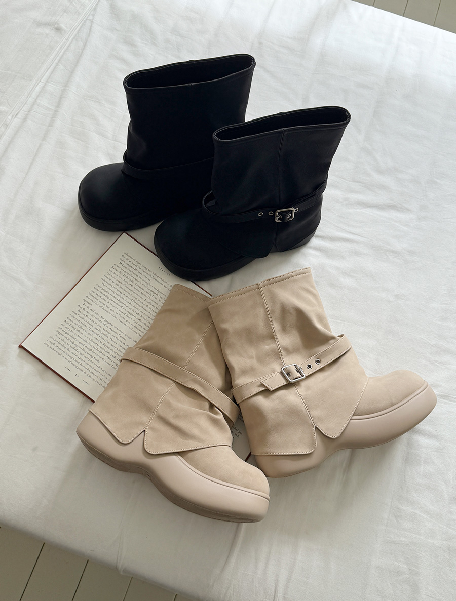 トラベンバックル ミドル丈 ブーツ(6cm)