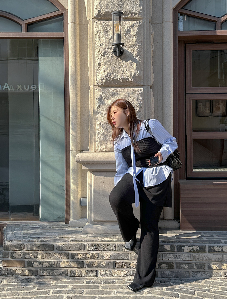 ポインデュゴルジニットチューブトップ