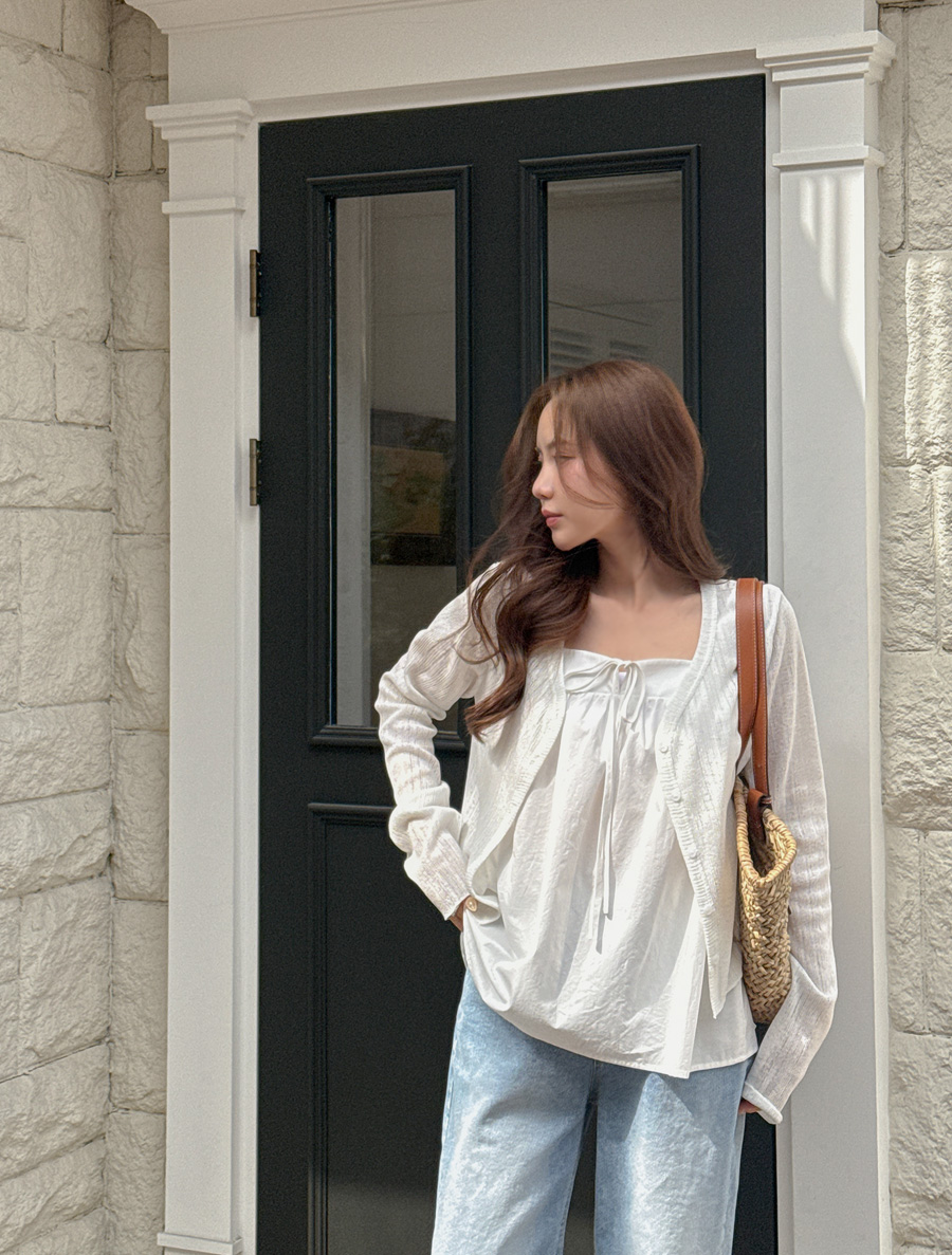 レビオンシーツルークロップドカーディガン