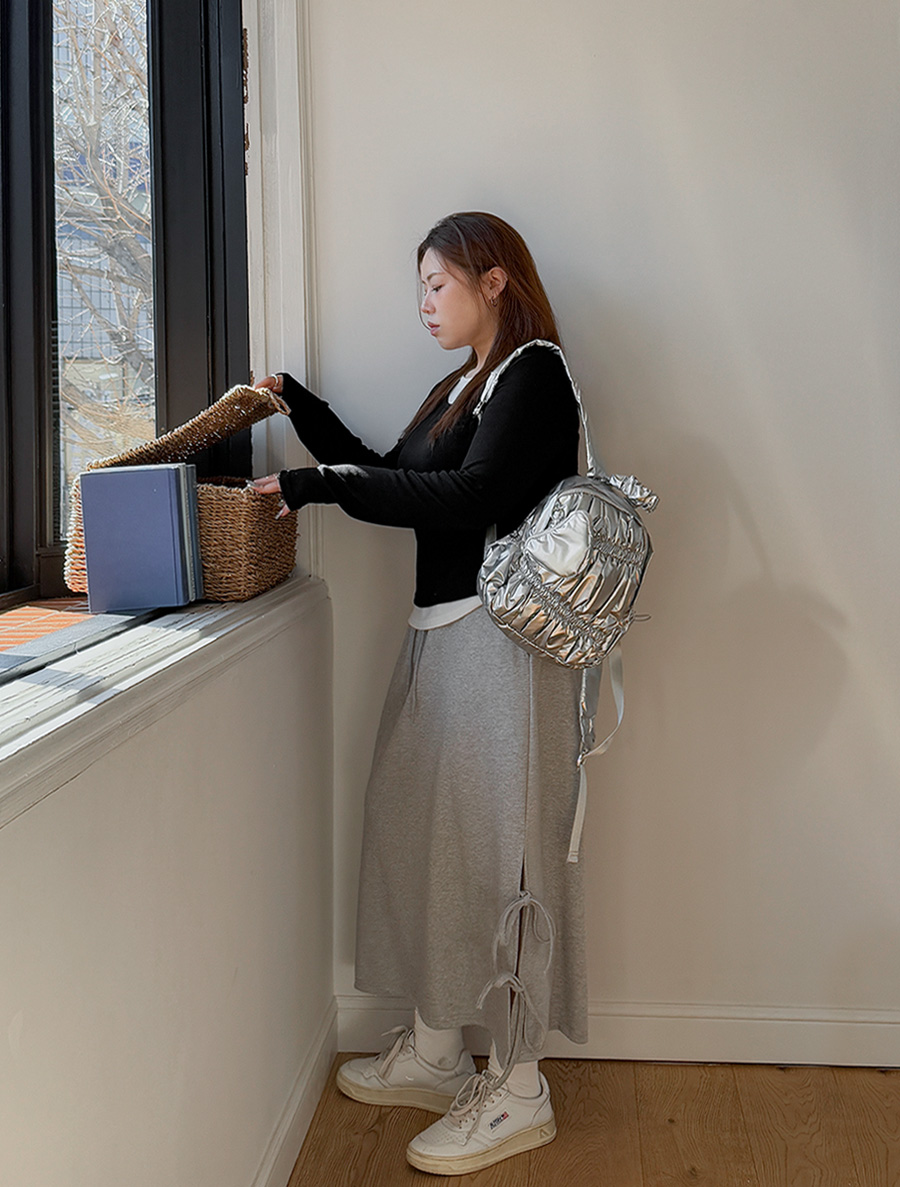 ジュニブン リボン ロング ウエストバンド スカート