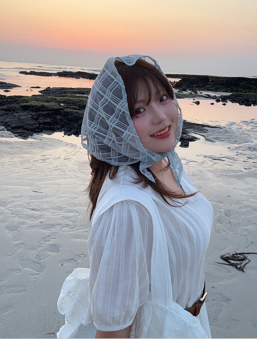 ビューテルチェックシーツルヘアカチーフ