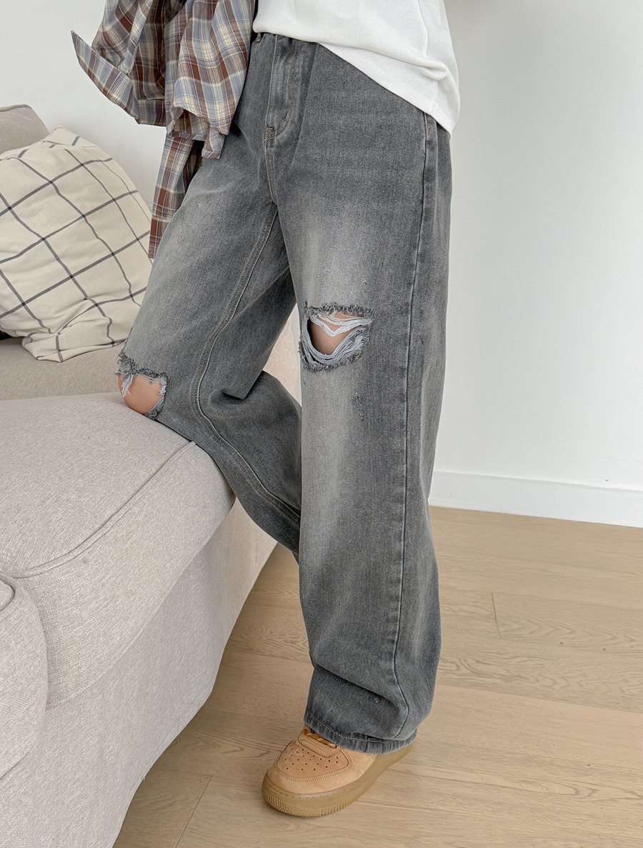 [日常パンツ]ウィッシュドビンテージセミワイドデニム