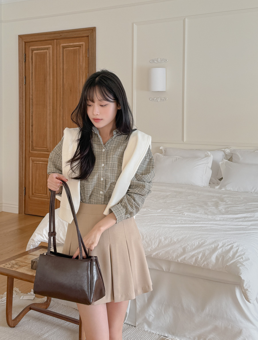 エルアートシアサーカーチェックシャツ