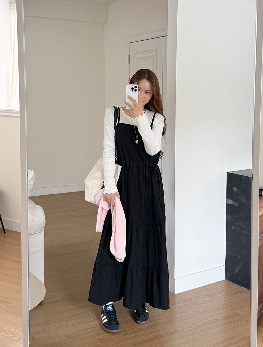 ミュートアカンカンロングビスティエワンピース