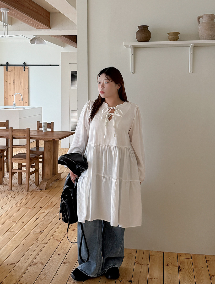 ミレデュリボンカンカンワンピース