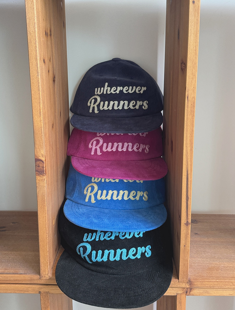 ブアネルコーデュロイレタリングキャンプキャップ