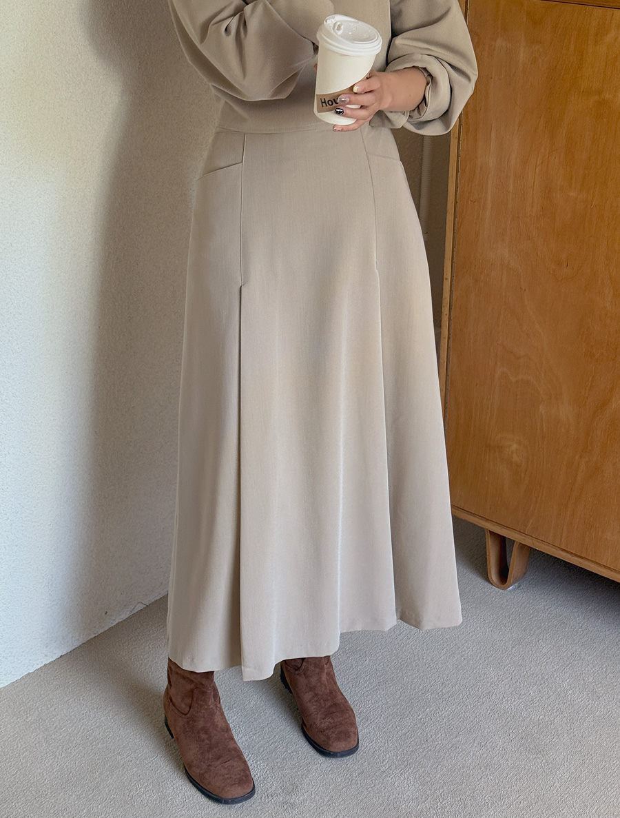 ディフェオンピンタックロングスカート