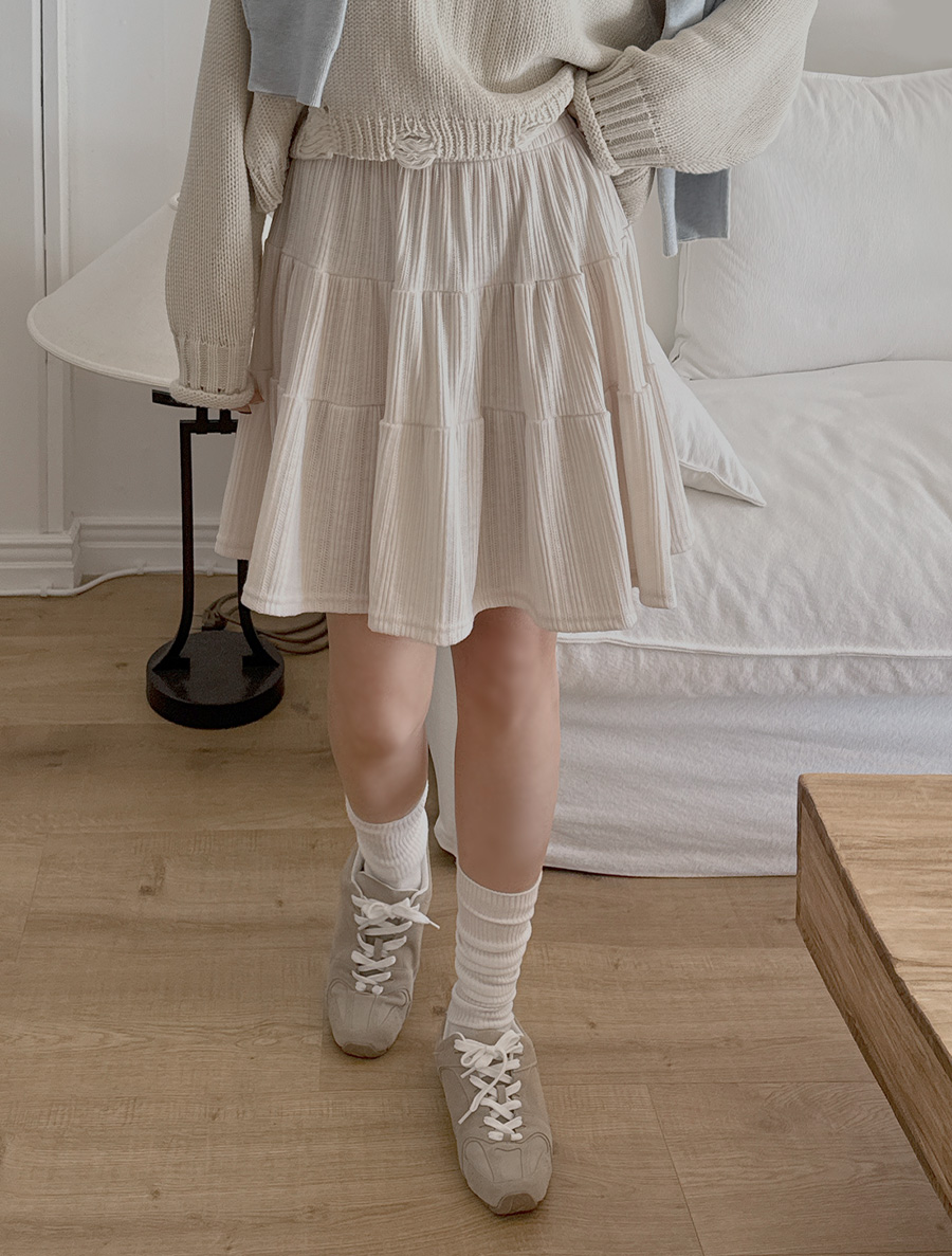 ミューエピ カンカン ウエストバンドスカート