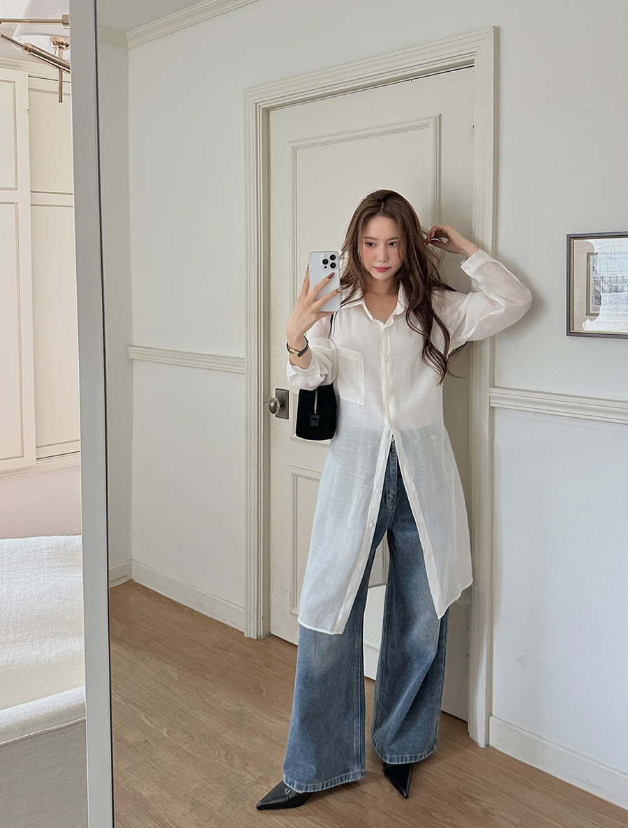 モンドエンレイヤード トイムロングシャツ