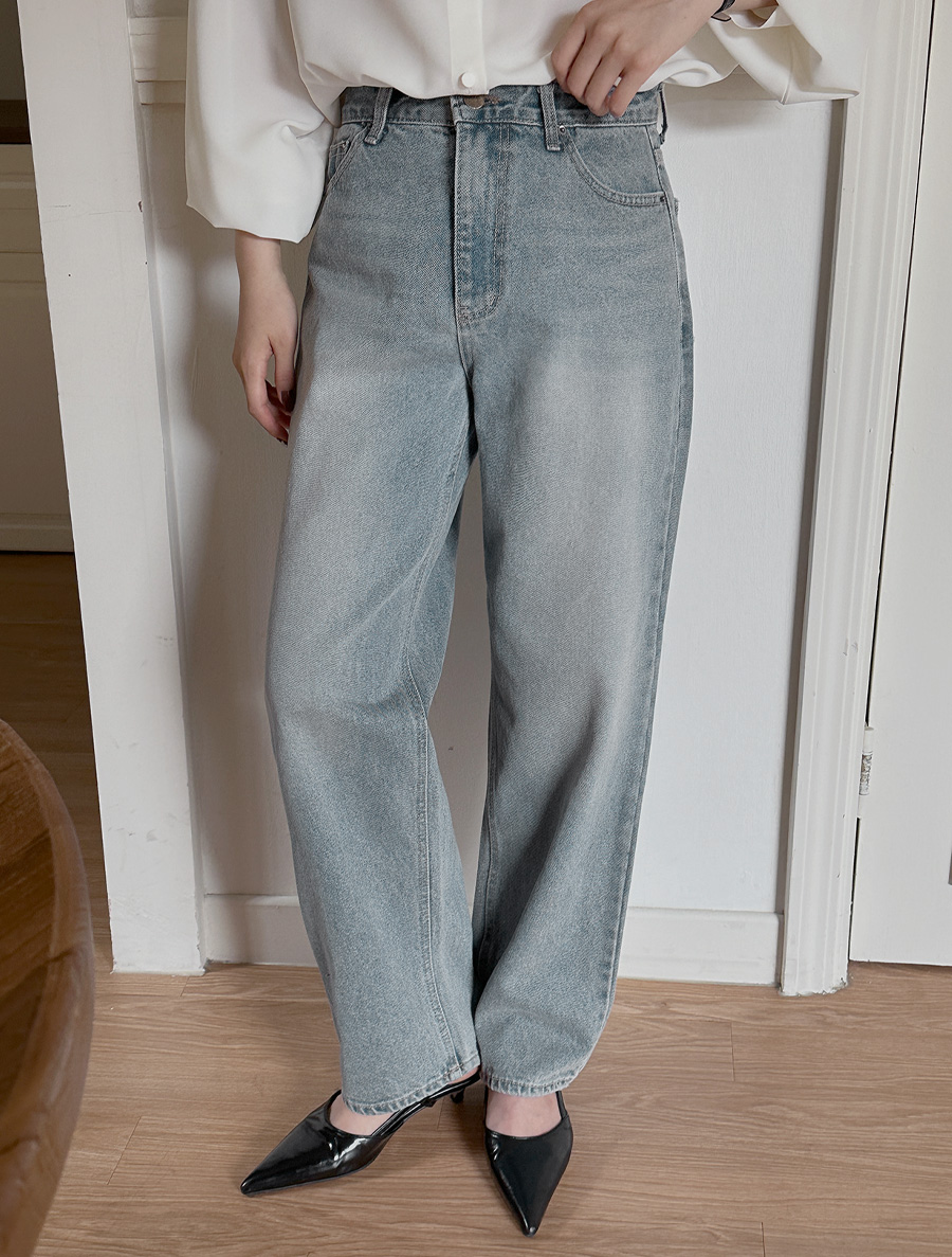 テブレンウォッシングストレートデニム