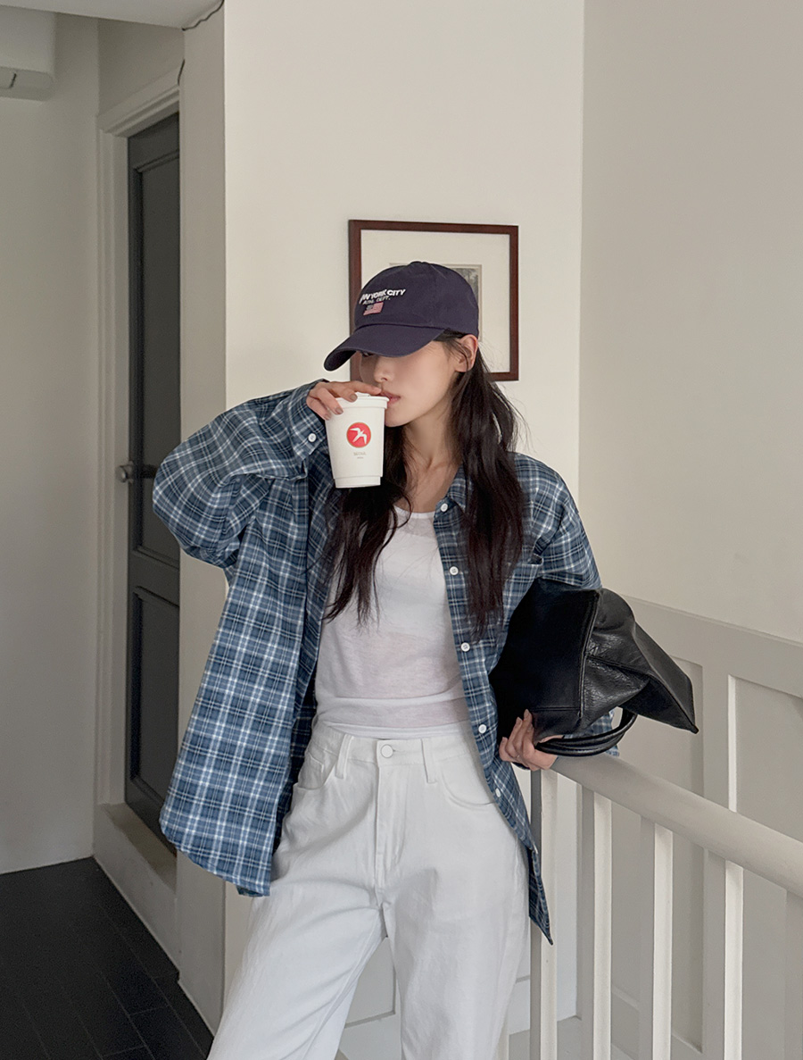 ビエンジュチェックポケットシャツ