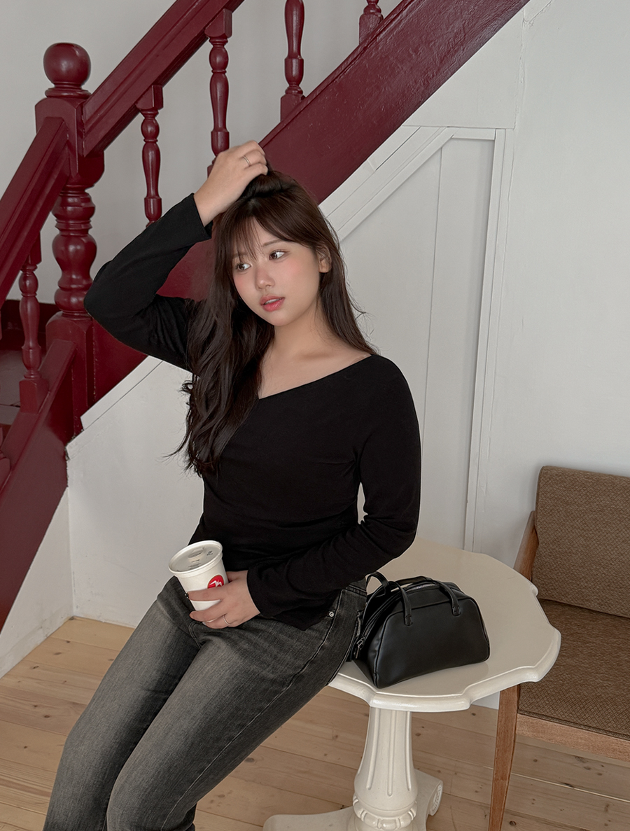 [EVELLET]ルデアトイムラップシャーリングティブラウス