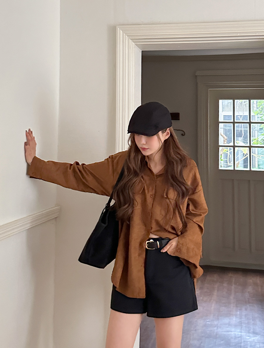 トオレンスエードポケットシャツ