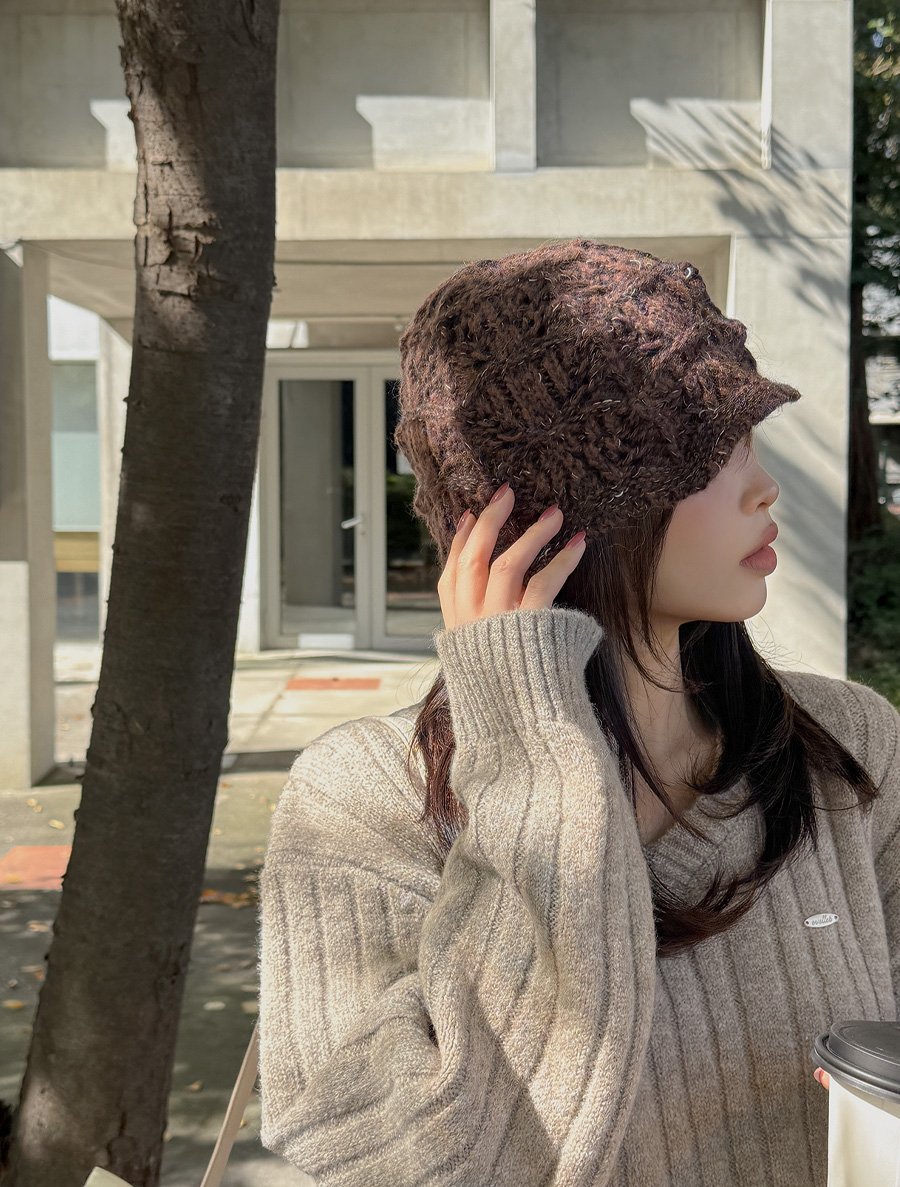 レンクハボカシニットバケットハット