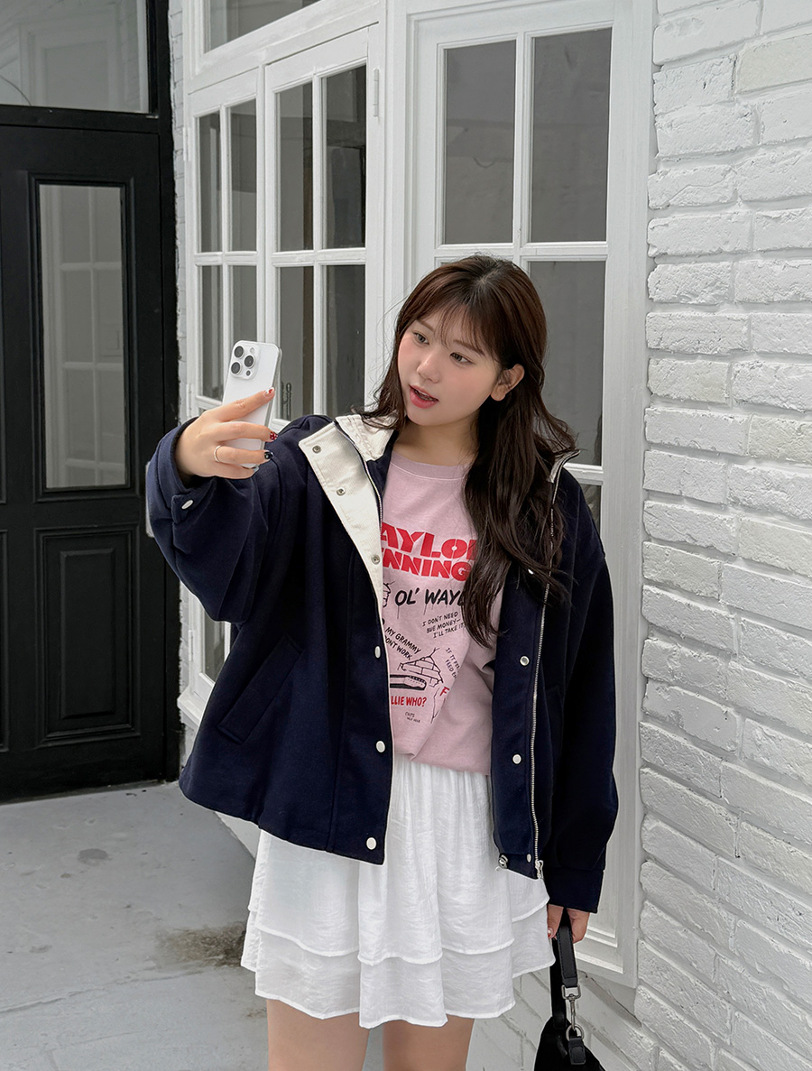 ミューバークコーデュロイ配色ストリングジャケット