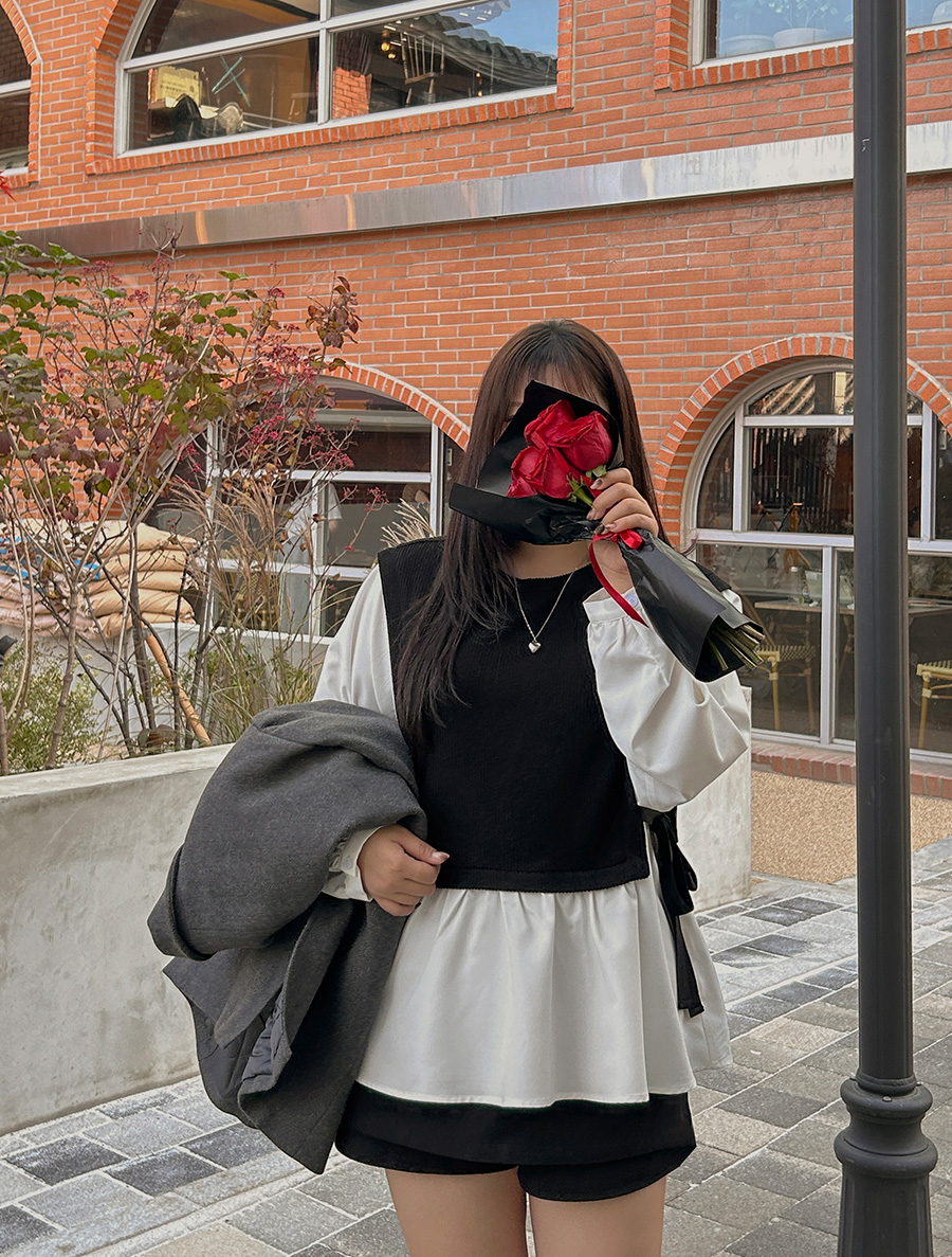 [EVELLET]デルインレイヤードブラウス