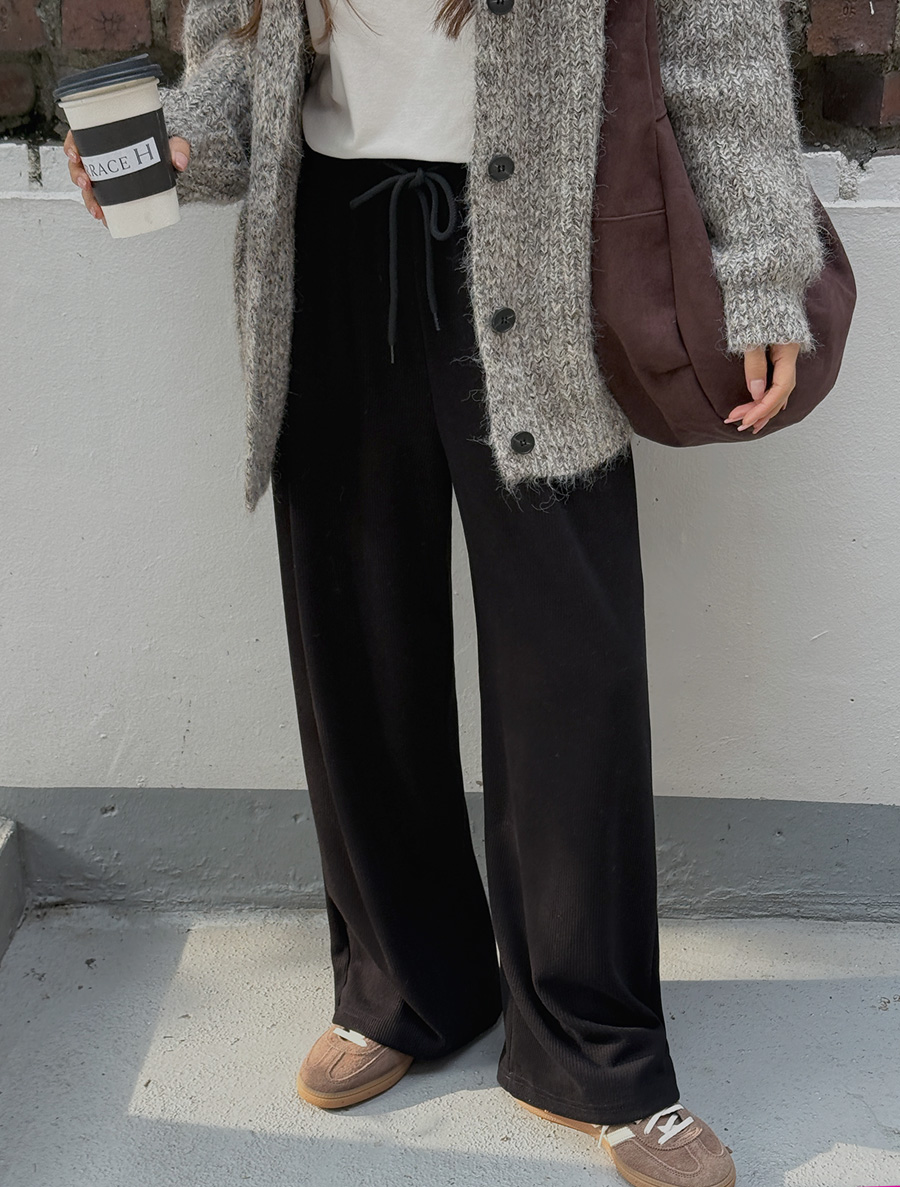 トハエンゴルジベルベットウエストバンドパンツ