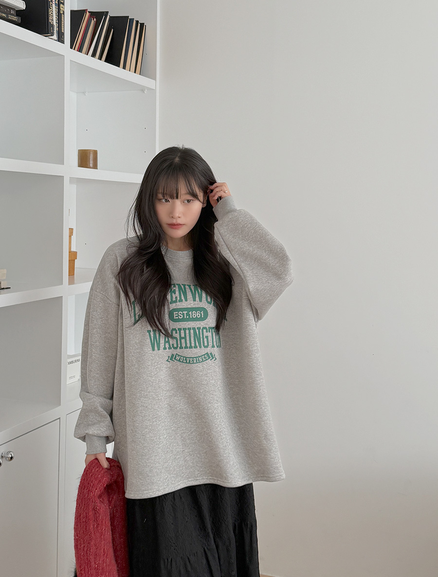 レンプス起毛レタリング トゥームティーシャツ