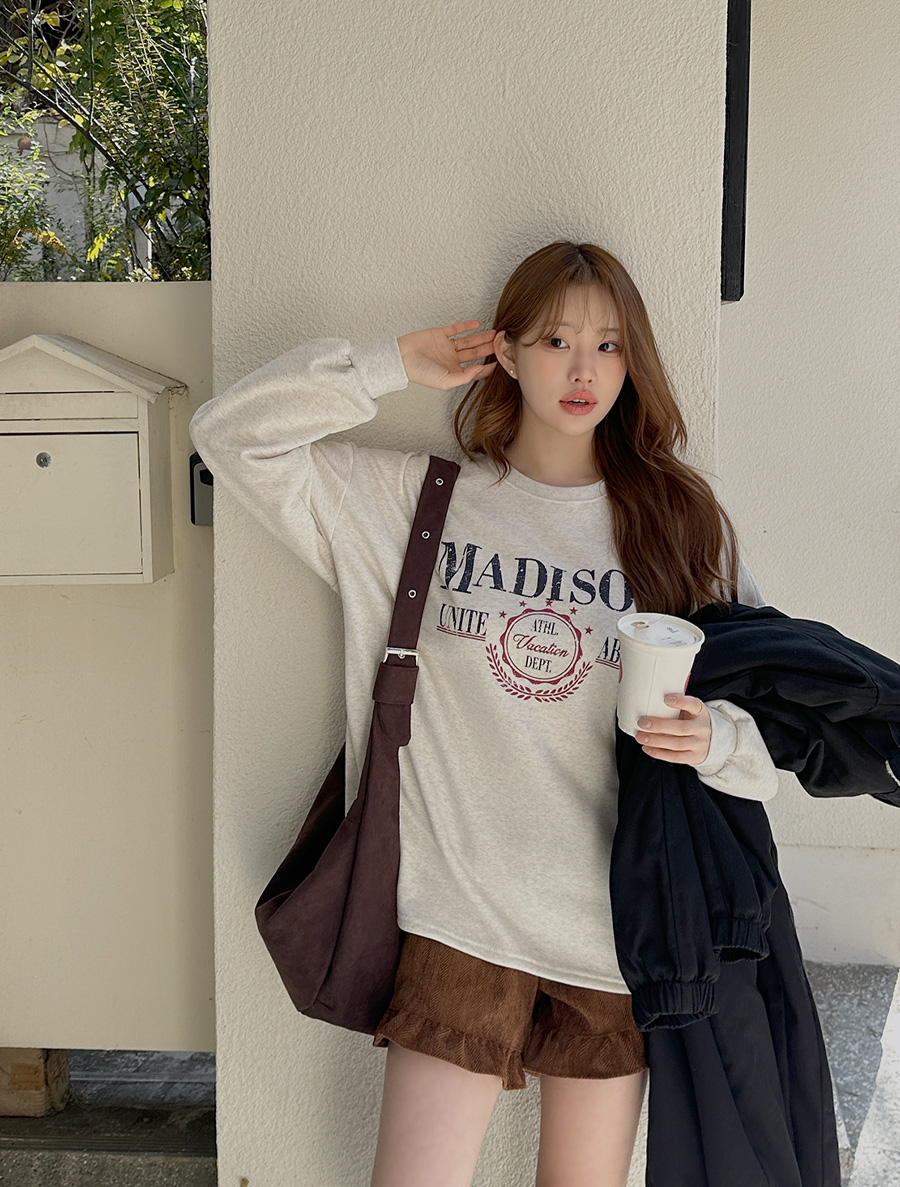 シュレナ起毛トゥームプリンティングティーシャツ