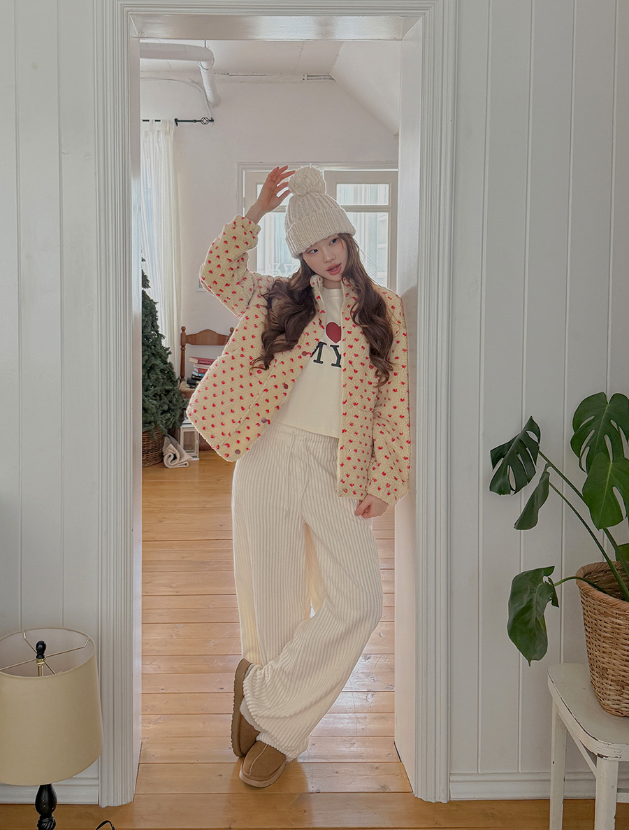 チェスユコーデュロイストリングウエストバンドパンツ