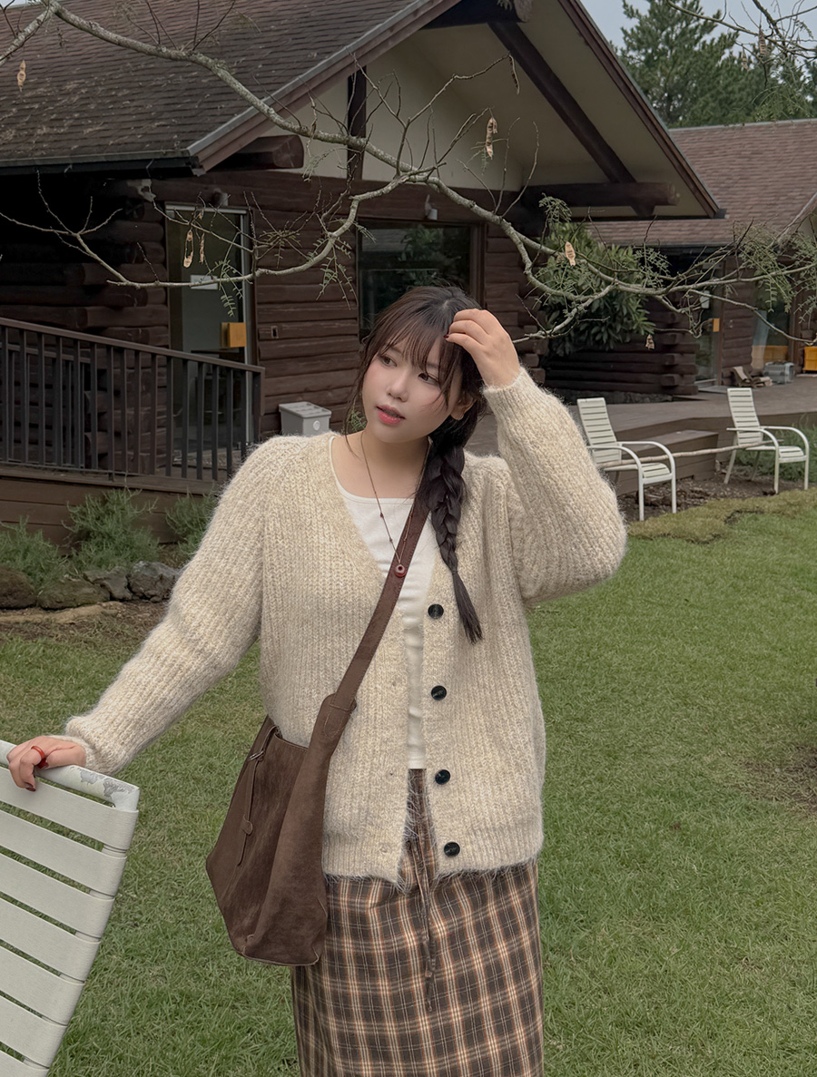 ニューベンプボカシボタンニットカーディガン