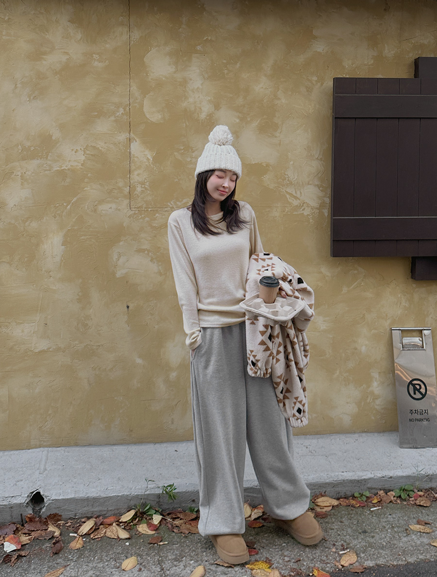 パトア起毛ベーシックティーシャツ