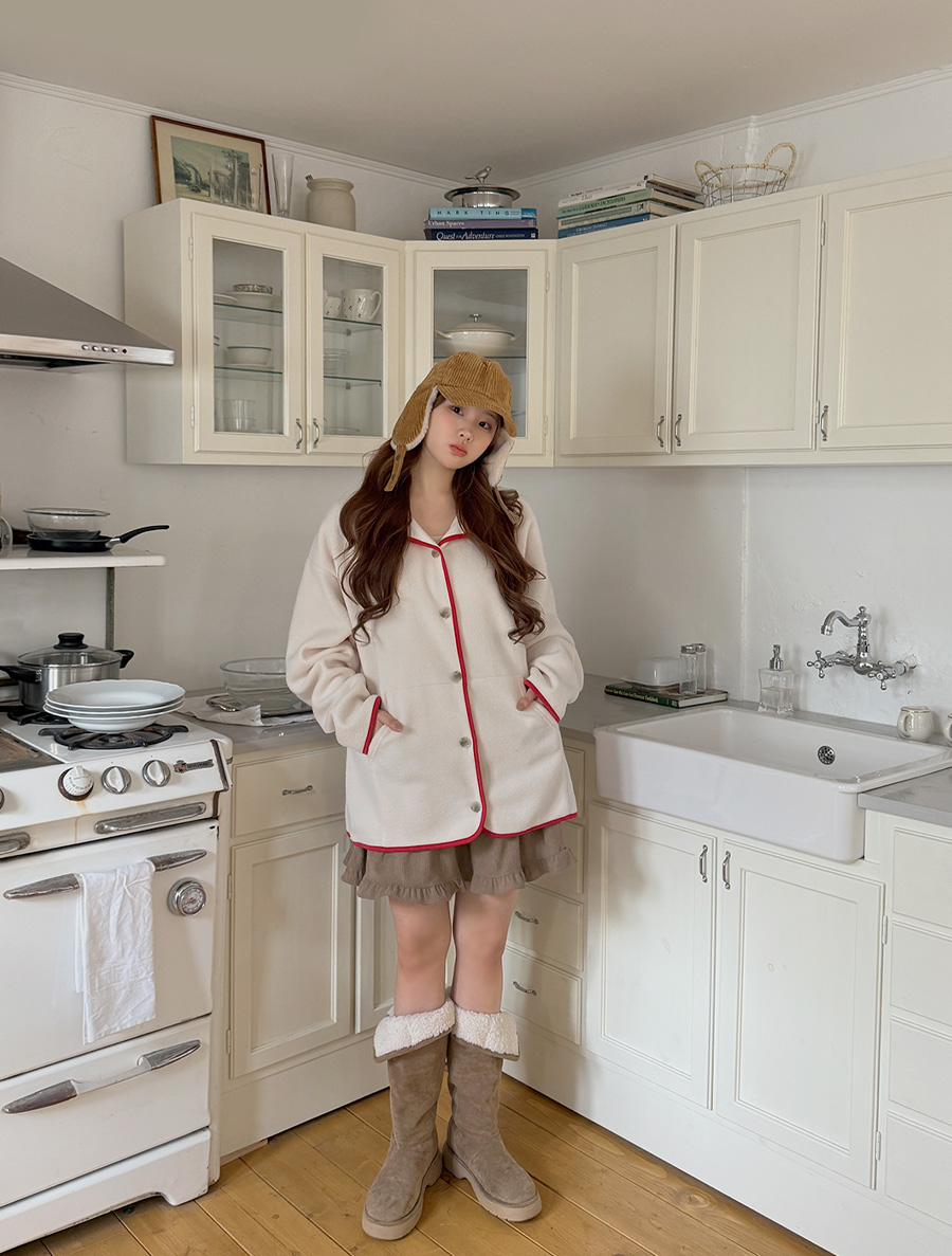 アルエンフリース配色ボタンジャケット