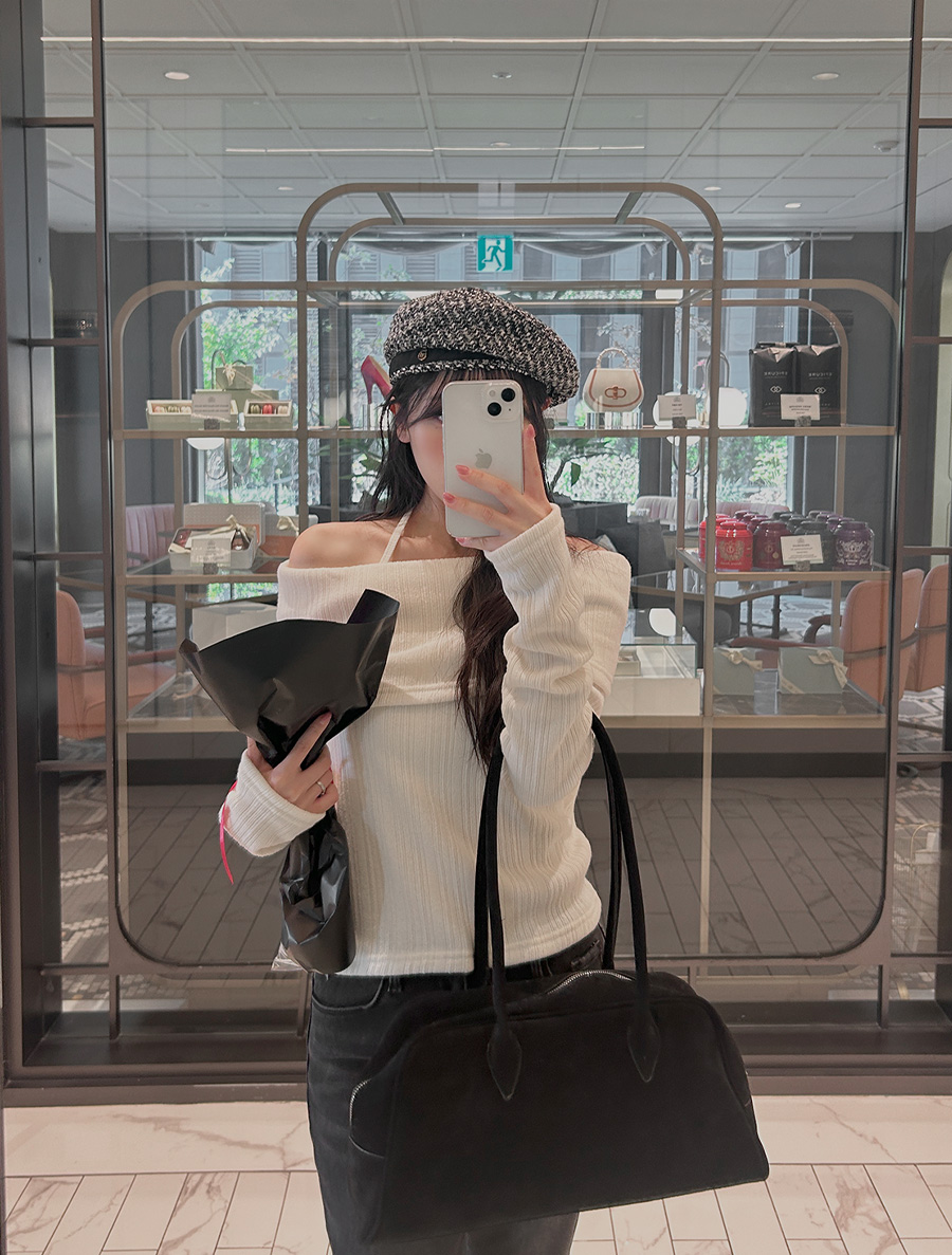 チュズニーペンダントウールツイードベレー帽