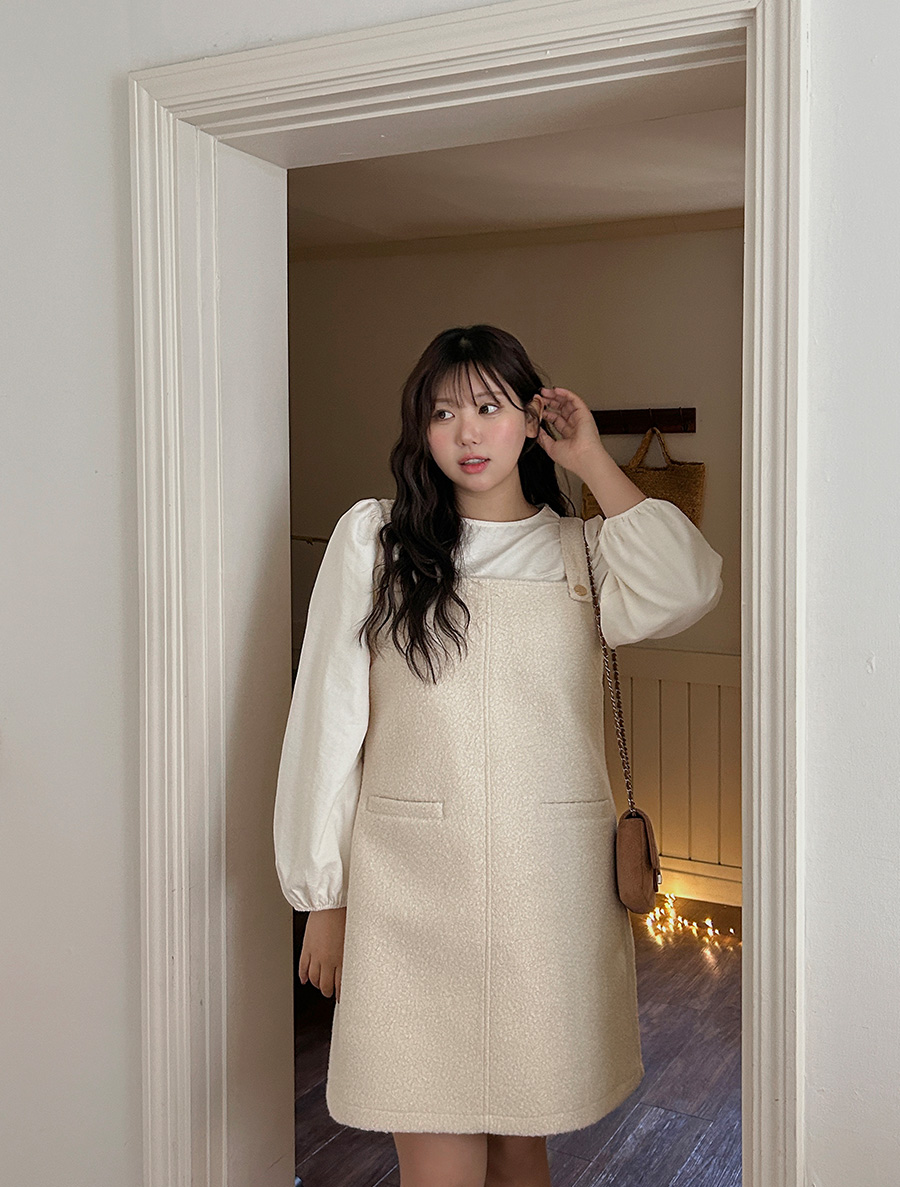 [EVELLET]ロアネブックルロールアップミニワンピース