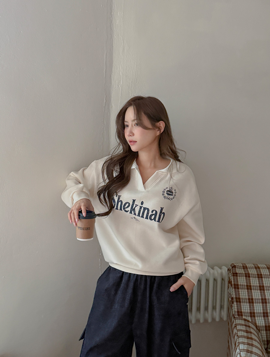 メンミューイ 起毛 プリンティング カラー カットソー