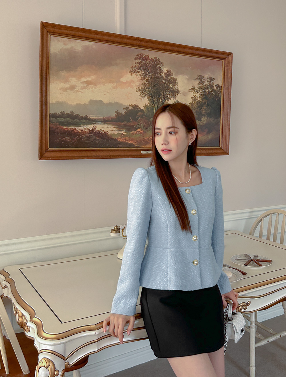 [EVELLET]エンムーブツーウェイツイードジャケット