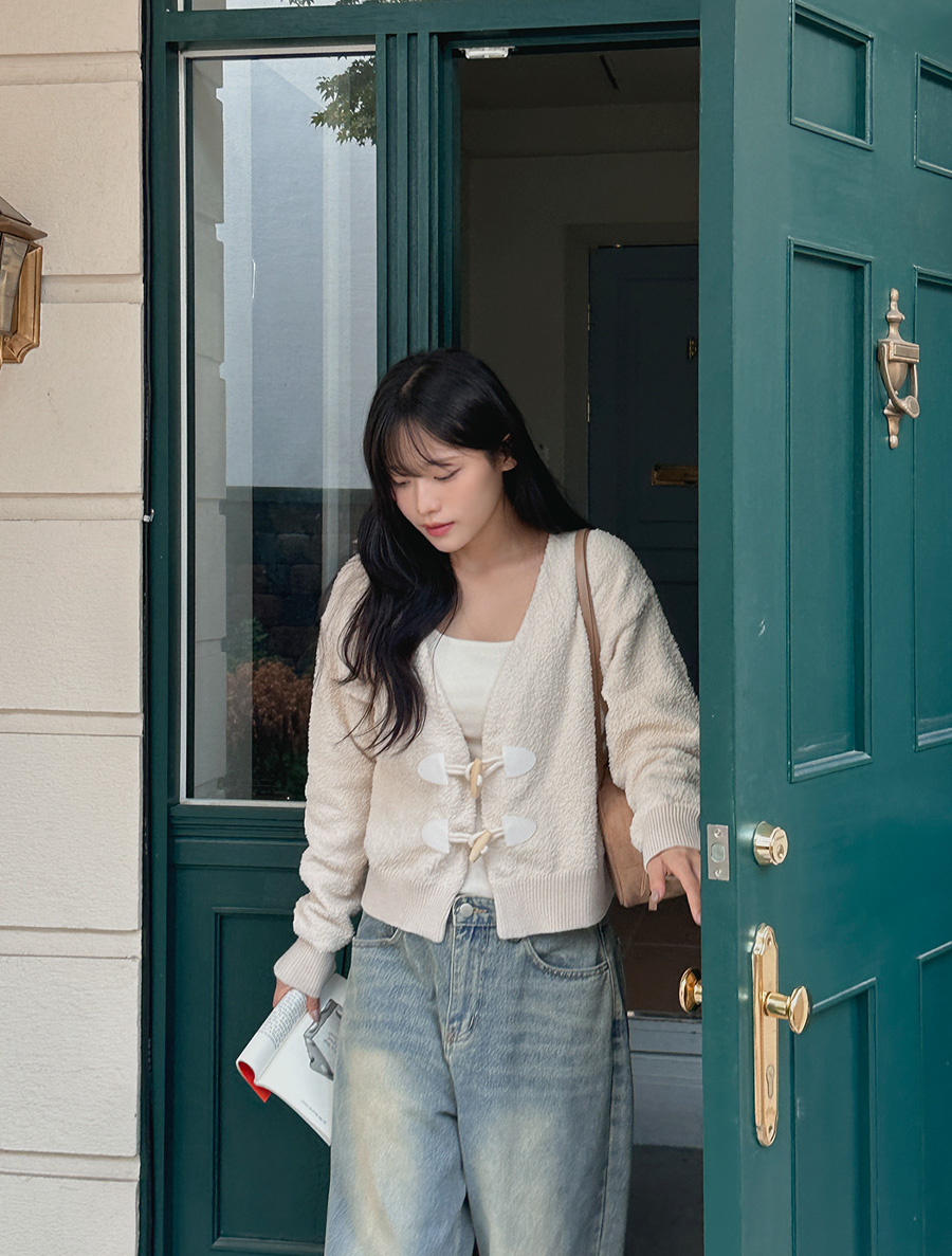 [EVELLET]ドゼリーダッフルニットカーディガン