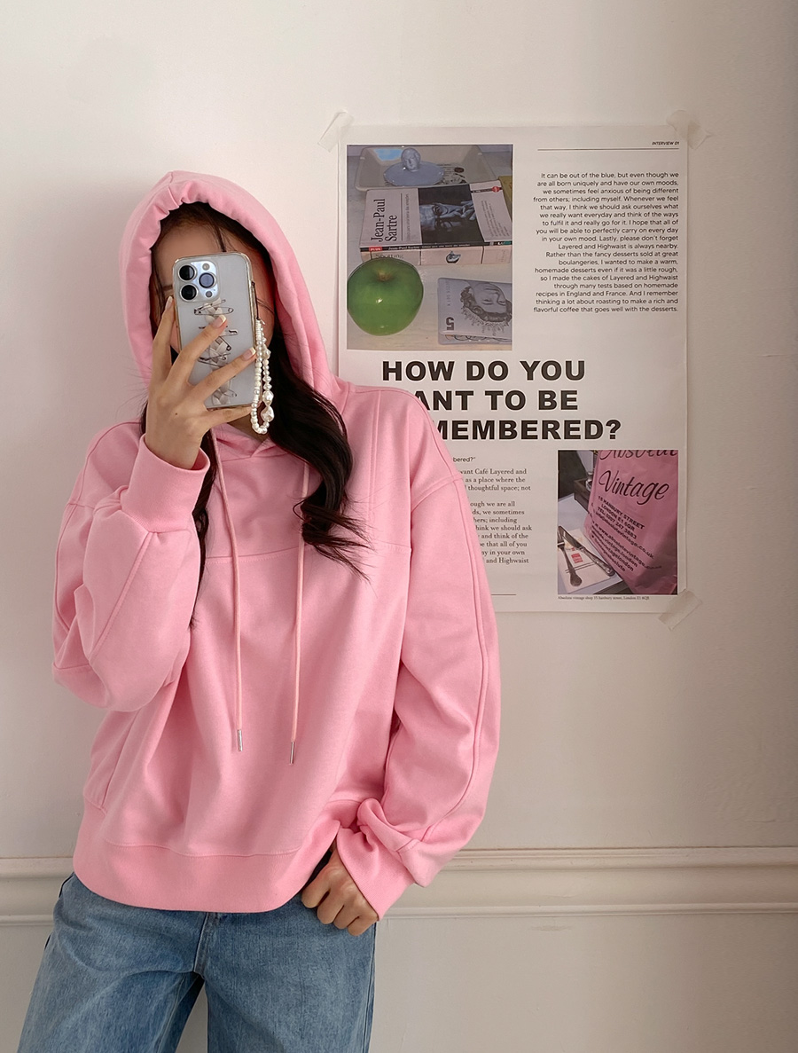 [EVELLET]ジェンターヌ・キュリー切開 フードカットソー