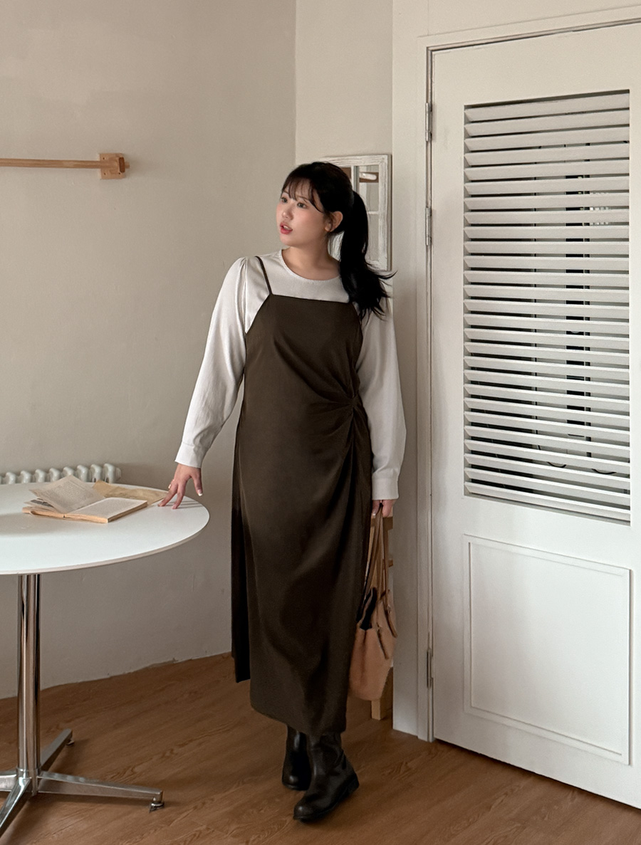 [EVELLET]ロベノピンタックビスティエワンピース