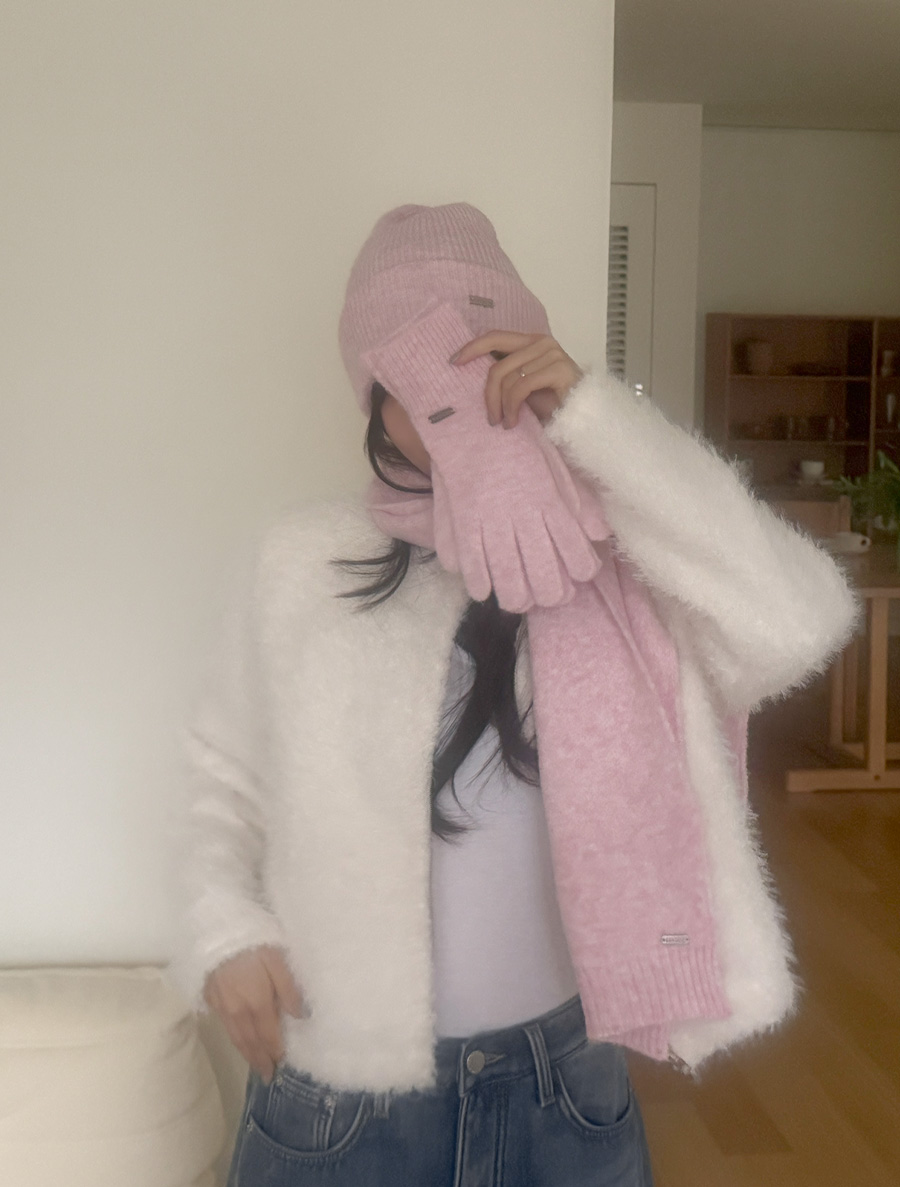 ケチエンウールビニーマフラー手袋3種SET