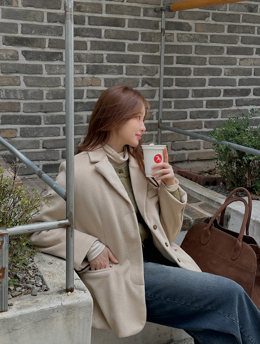 [EVELLET]ケンディジェンキルティング毛織ジャケット